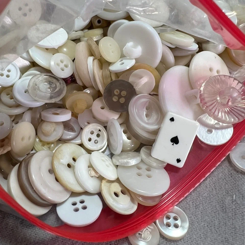 3 Lbs Vintage Button Lot Color Sorted Estate Find 1930s-Modern Bulk Sewing Craft